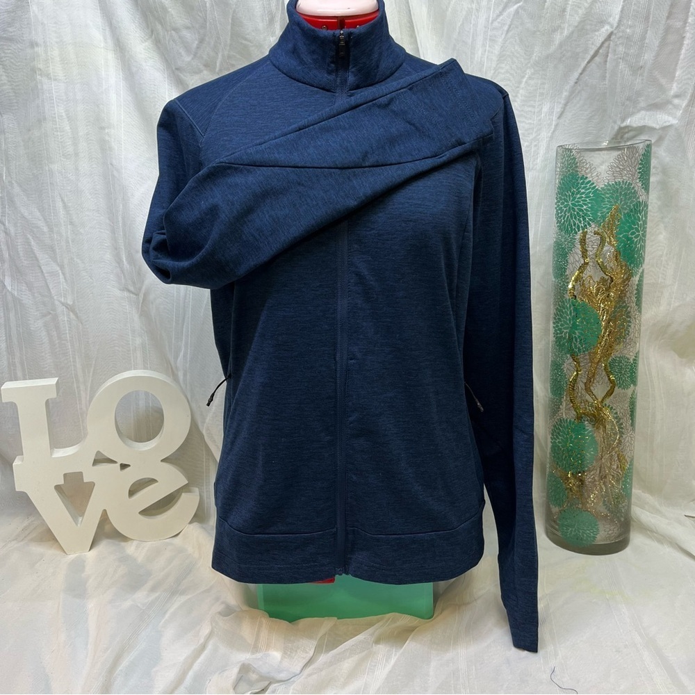 Women's Treeline Performance Jacket - HTZ-3W size medium navy blue button
